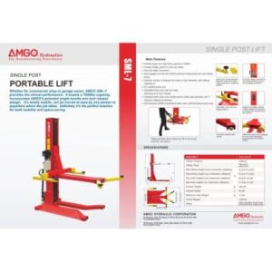 Alternative view of AMGO SML-7 7,000 lbs Single Post Lift