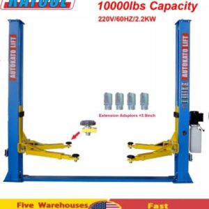 Katool KT-H105 10,000lbs 2-Post Vehicle Lift – Dual Safety Garage Hoist