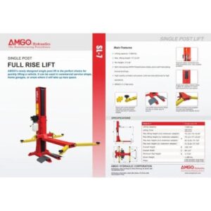 Alternative view of AMGO SL-7 7,000 lbs Single Post Lift
