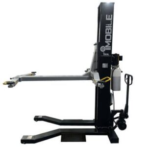 Alternative view of iDEAL MSC-6KLP 6,000 lb. Low Profile Mobile Single Post Lift - Black Edition
